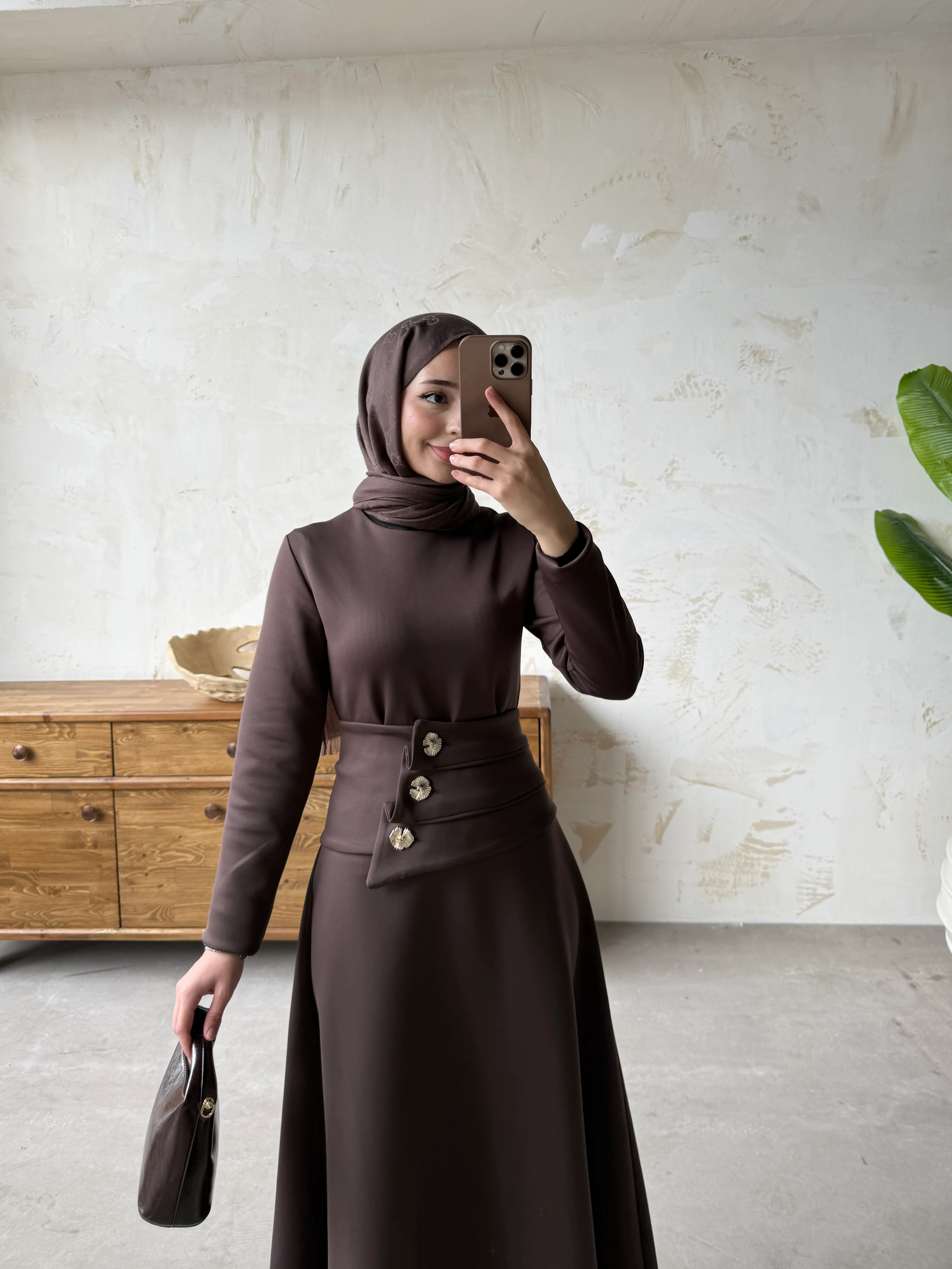 TAİRA ELBİSE - Kahverengi