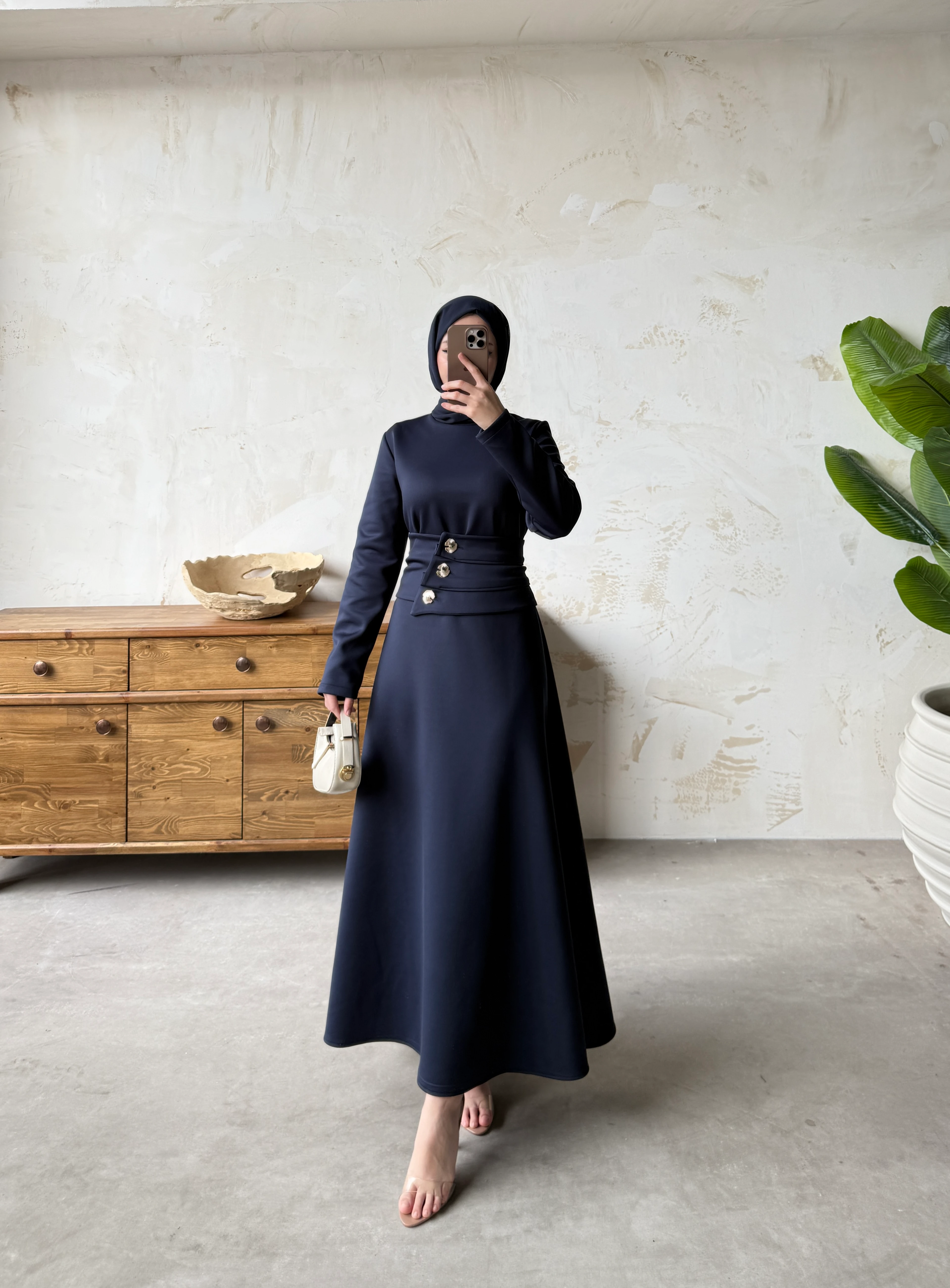 TAİRA ELBİSE - LACİVERT