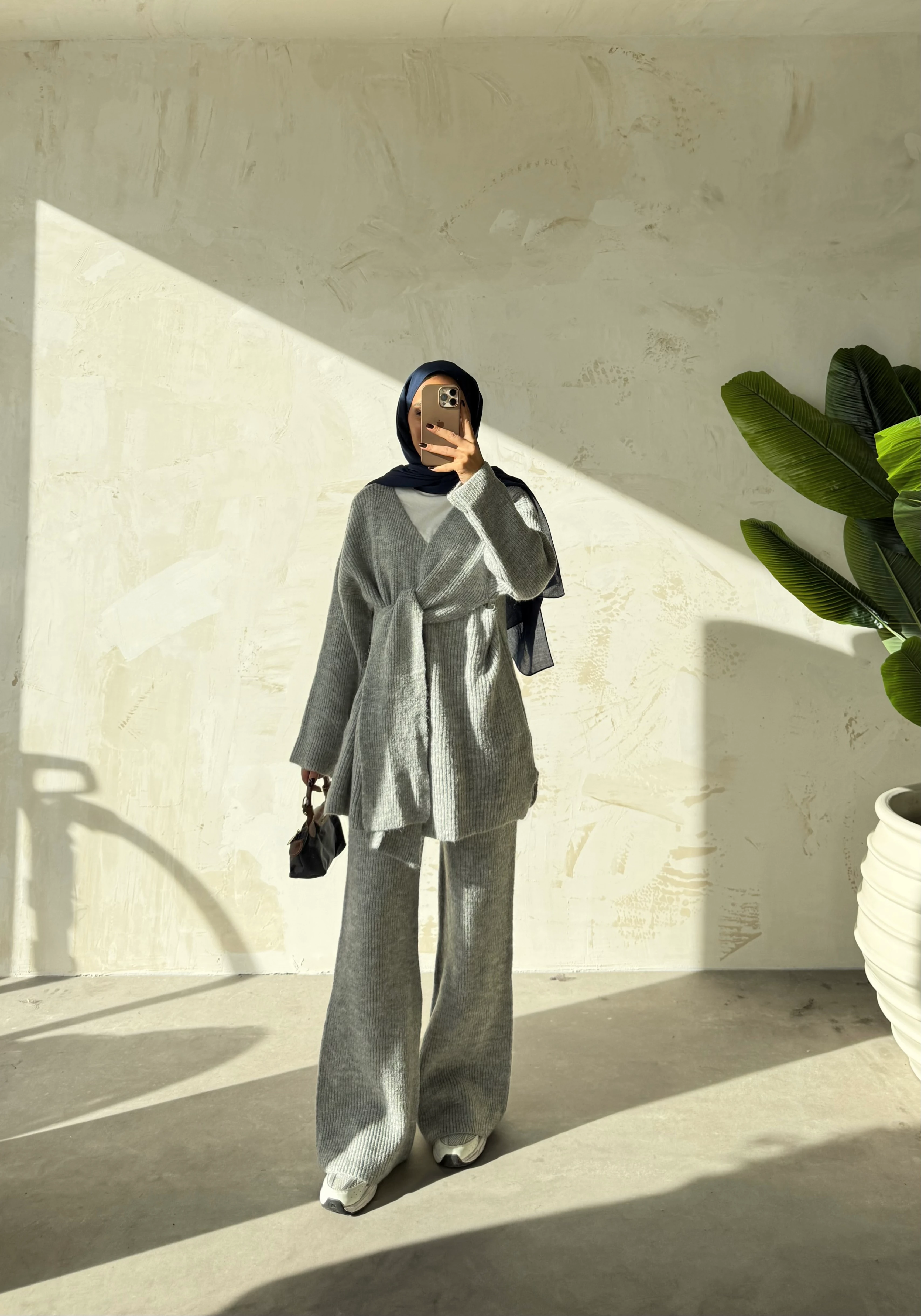 BAĞLAMALI TRİKO - Gri