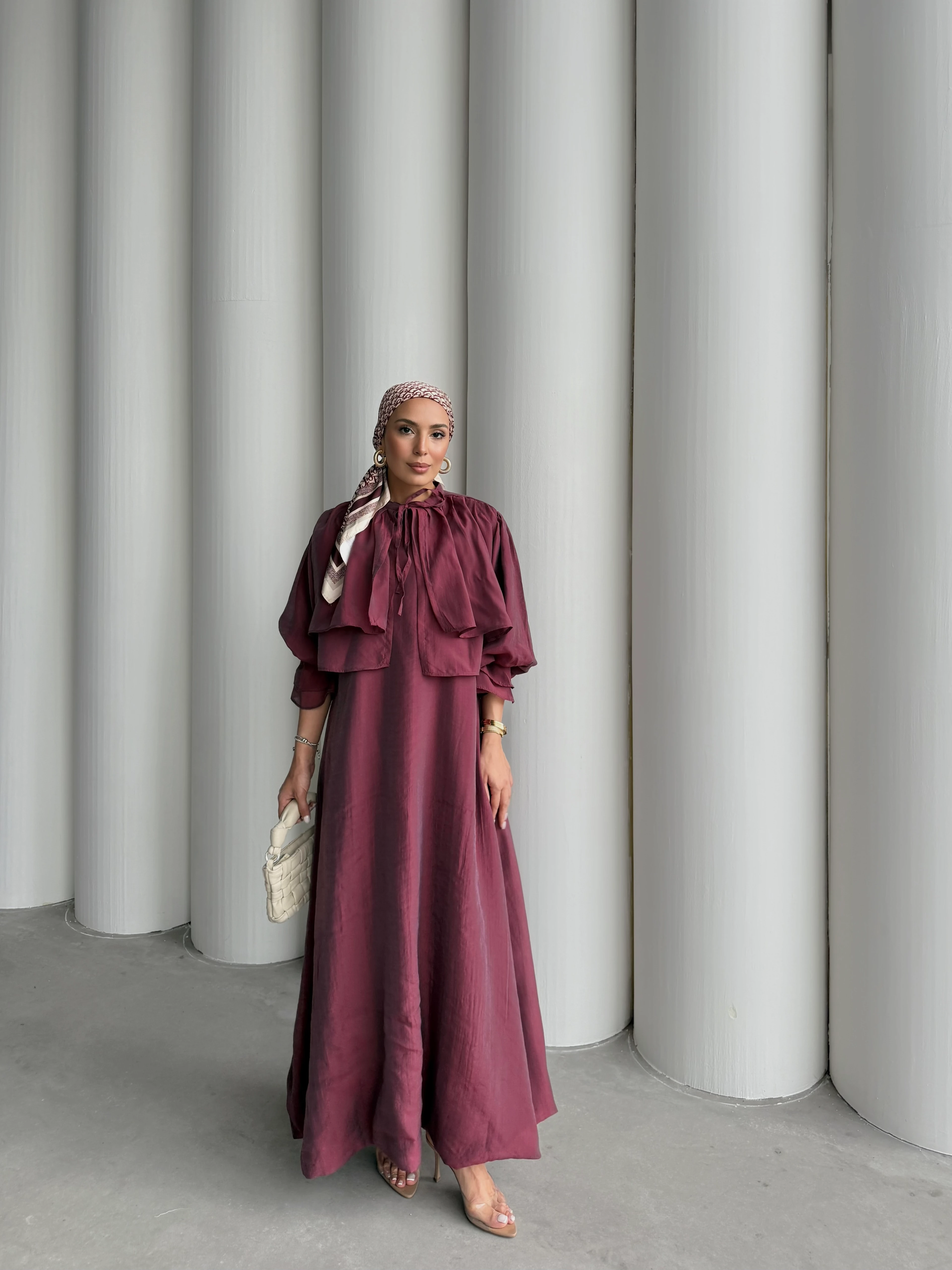 ZELDA ELBİSE - Bordo