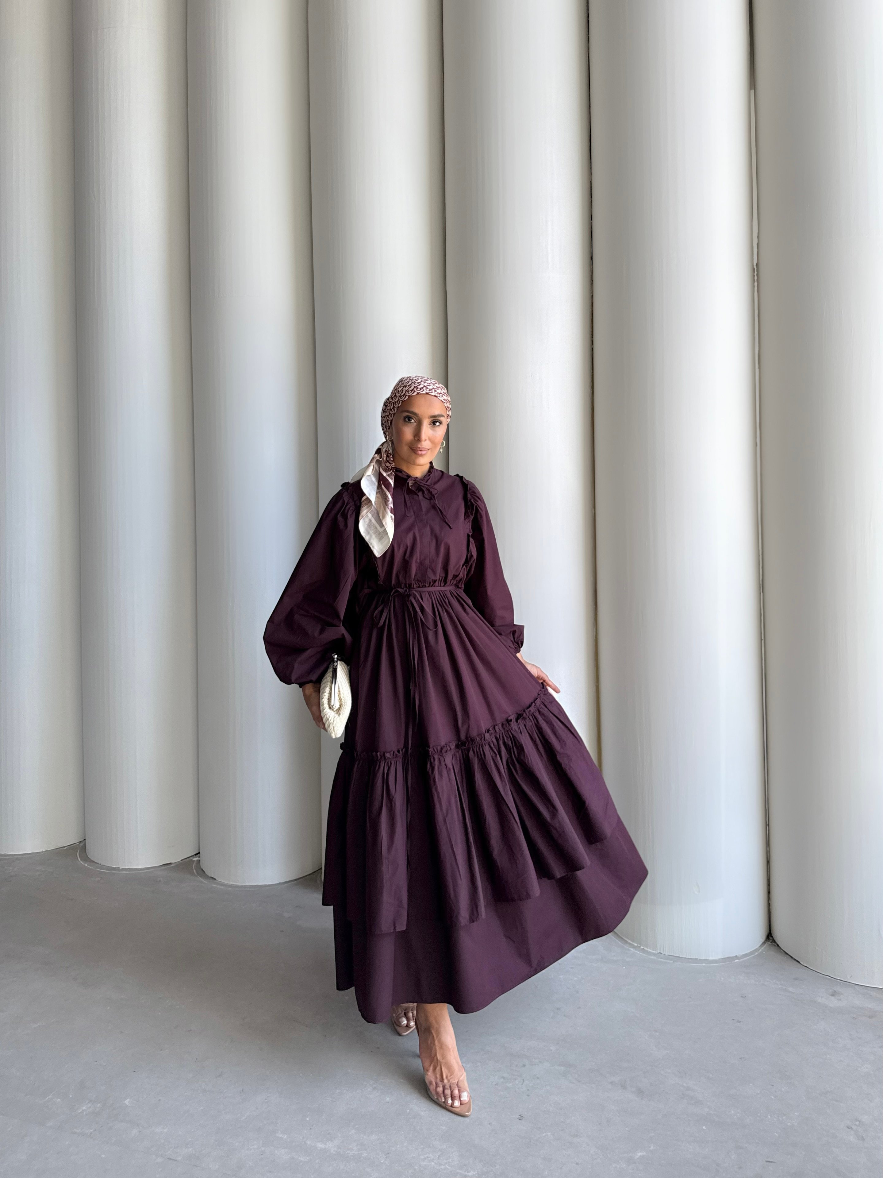OLİVİA ELBİSE  - BORDO