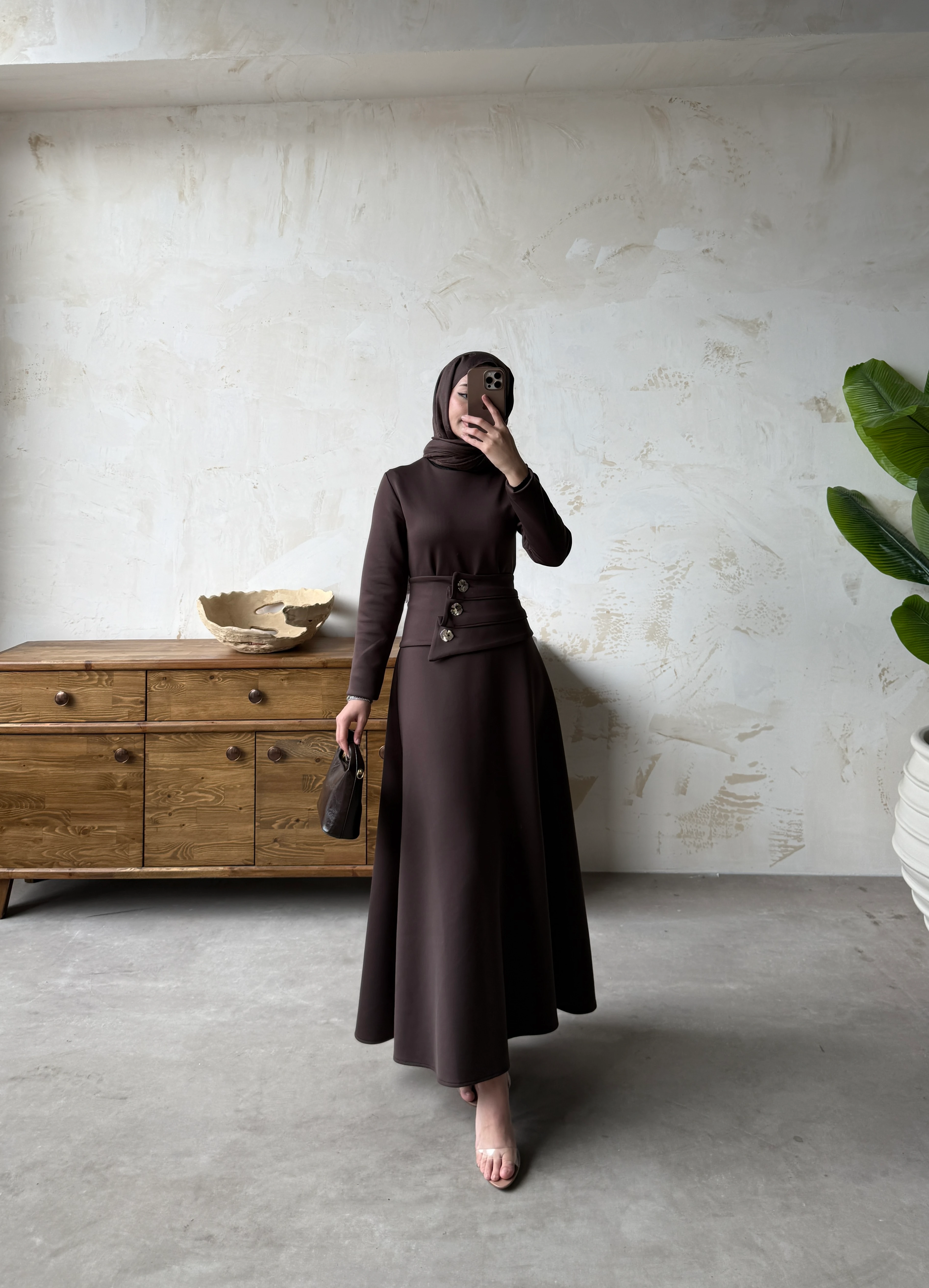 TAİRA ELBİSE - Kahverengi