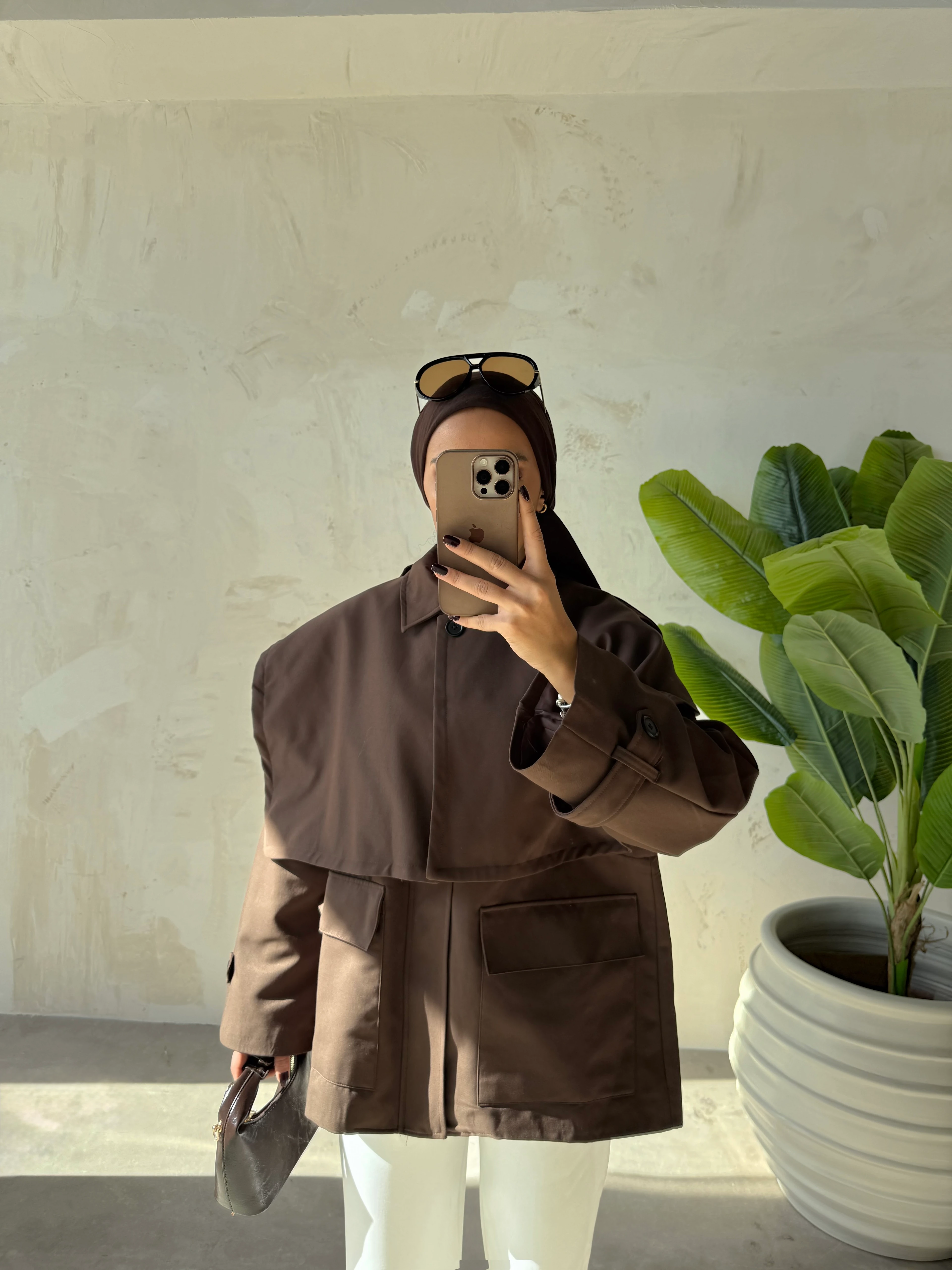 YAKALI TRENÇKOT - Kahverengi