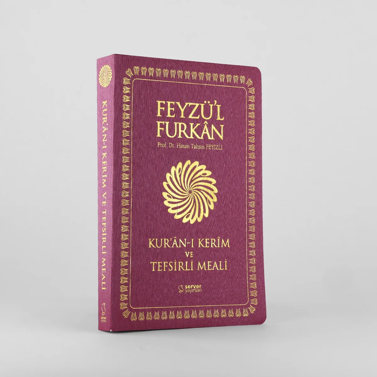 Feyzü'l Furkan Kur'ân-ı Kerîm ve Tefsirli Meali (Büyük Boy - Mushaf ve Meal - İNCE CİLT) BORDO