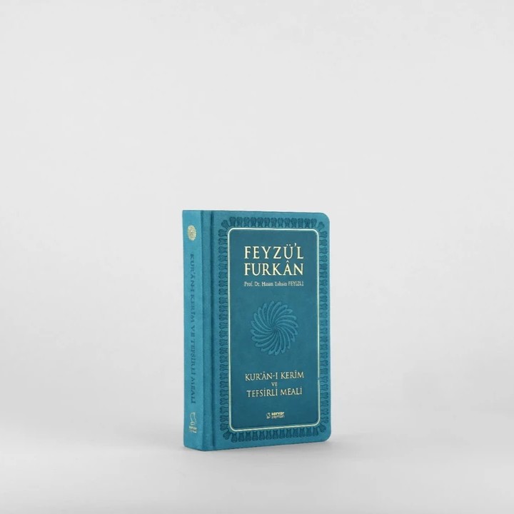 Feyzü'l Furkan Kur'an-ı Kerim ve Tefsirli Meali (Sempatik Cep Boy - Ciltli) Turkuaz