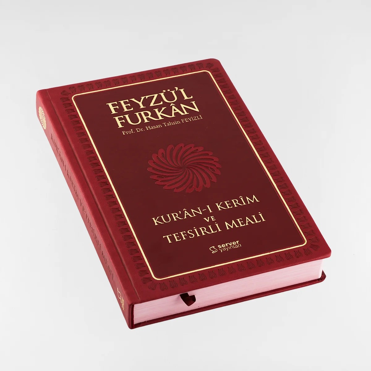 Feyzü'l Furkan Kur'ân-ı Kerîm ve Tefsirli Meali (Büyük Boy - Mushaf ve Meal - Ciltli) BORDO
