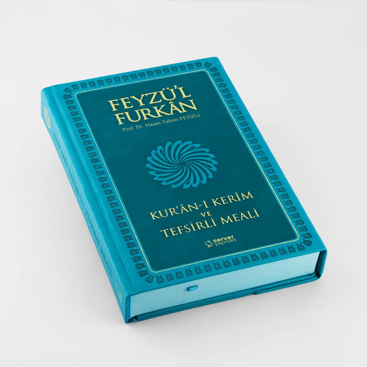 Feyzü'l Furkan Kur'ân-ı Kerîm ve Tefsirli Meali (Büyük Boy - Mushaf ve Meal - Mıklepli Ciltli) TURKUAZ