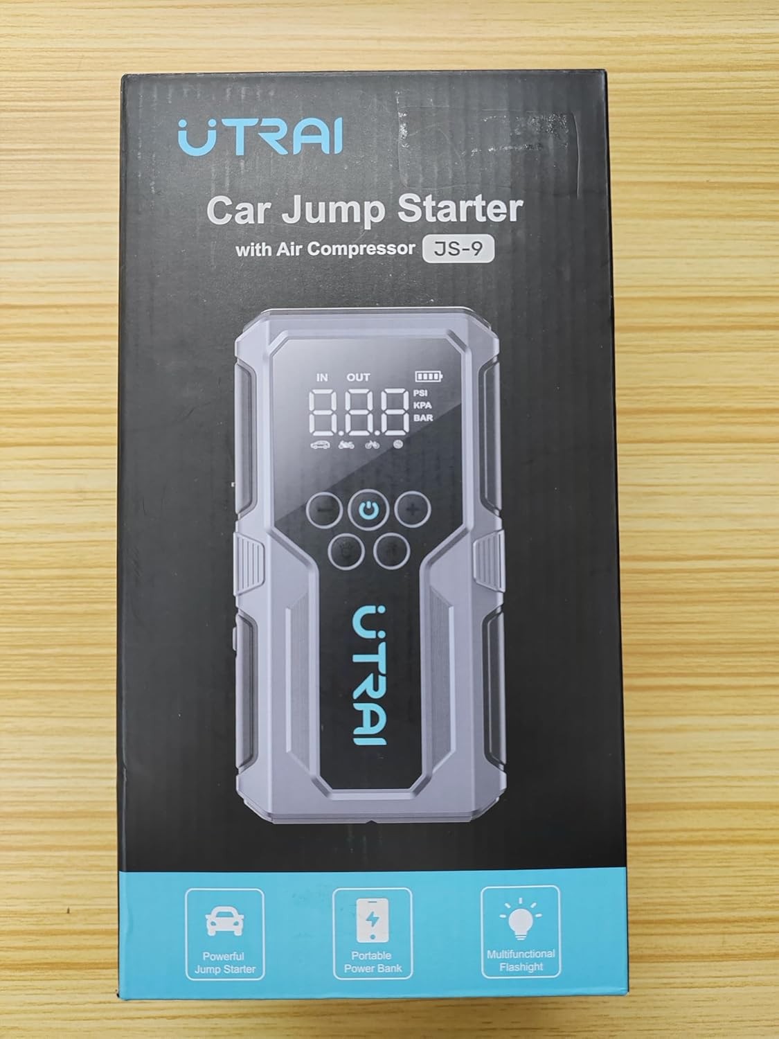 UTRAI Jstar JS9 15000mAh 4000A 4in1 Jump Kompresör Taşınabilir Akü Takv Kiti