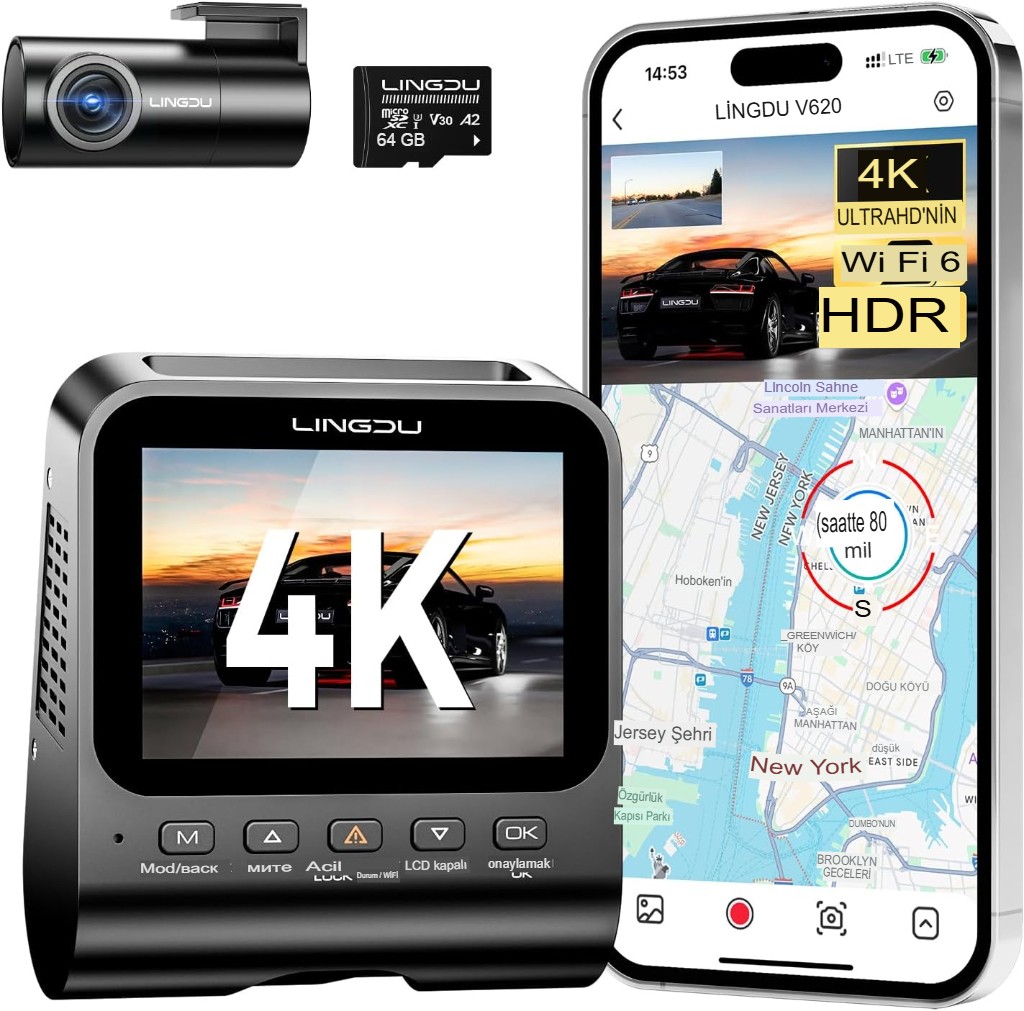 LINGDU V620 Çizgi Kam 4K