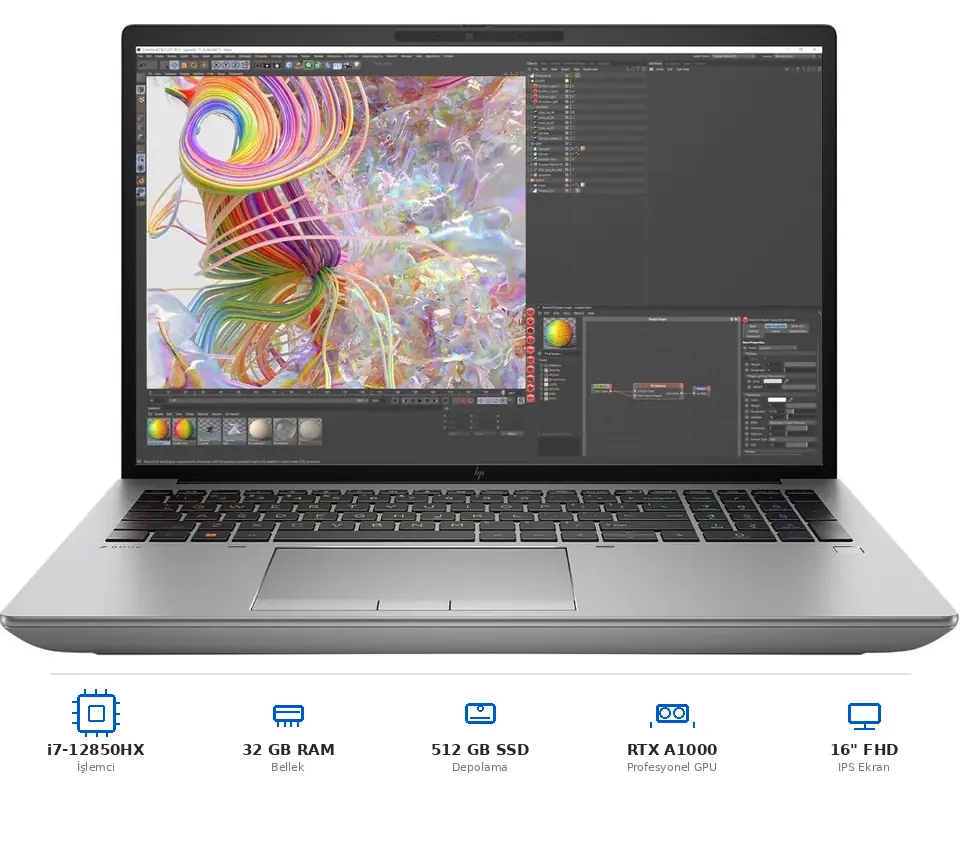 HP ZBook Fury 16 G9 i7-12850HX 32GB 512GB SSD RTX A1000 16" Workstation
