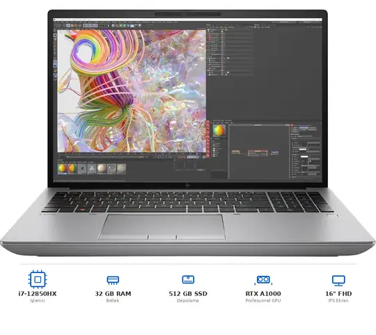 HP ZBook Fury 16 G9 i7-12850HX 32GB 512GB SSD RTX A1000 16" Workstation