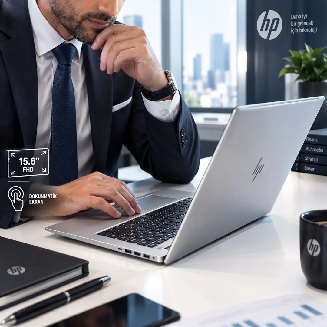 HP EliteBook 855 G7 Ryzen 5 PRO 4650U 16GB RAM 256GB SSD 15.6” FHD Dokunmatik Windows 11 Professional Laptop 3