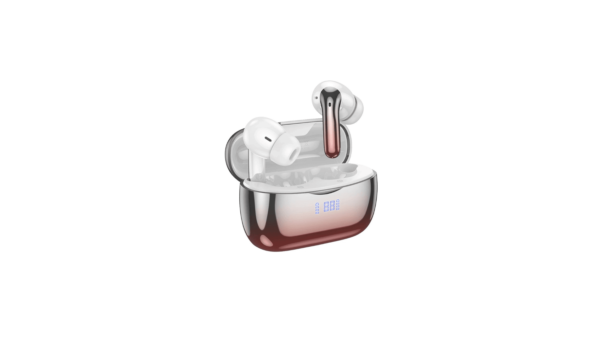 Hoco EQ16 Aktif Gürültü Engelleyici Özellikli Bluetooth 5.3 Kablosuz TWS Airpods Kulaklık - Kırmızı