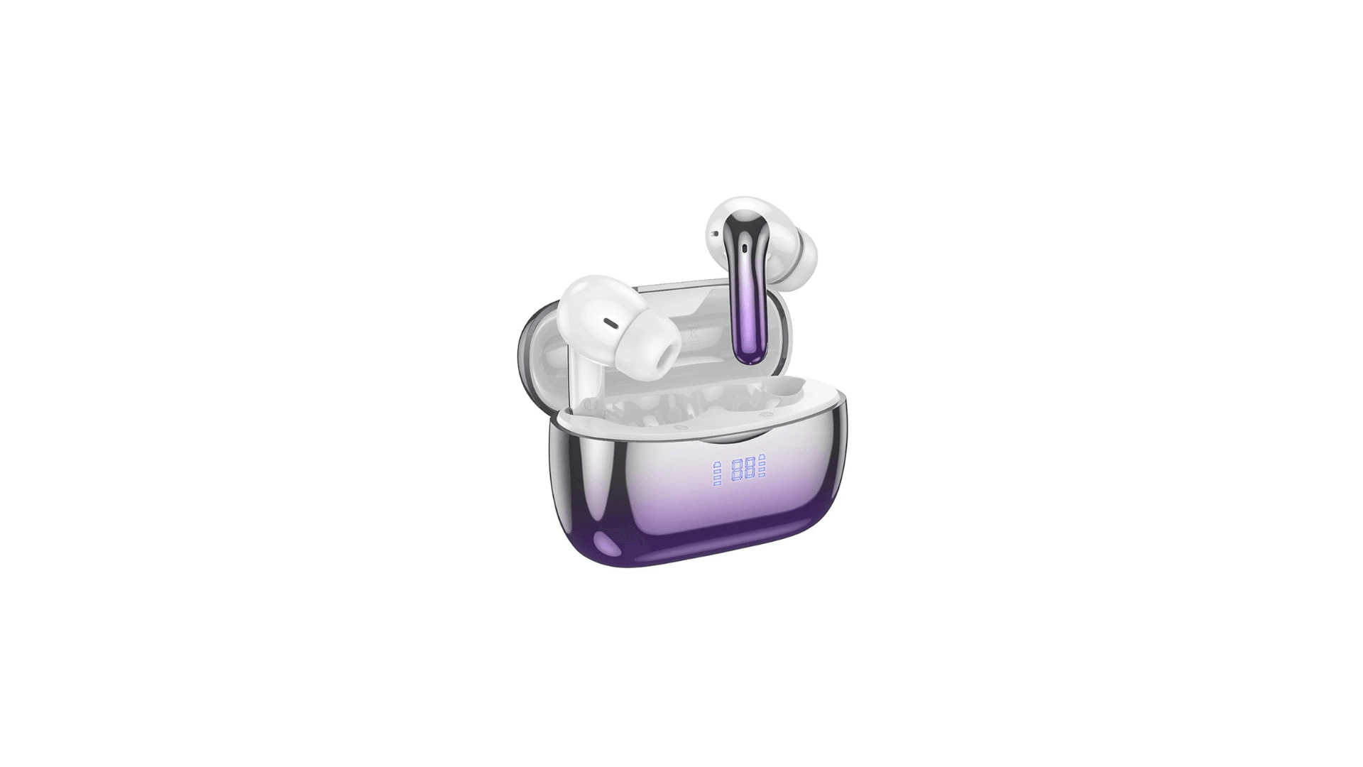 Hoco EQ16 Aktif Gürültü Engelleyici Özellikli Bluetooth 5.3 Kablosuz TWS Airpods Kulaklık - Mor