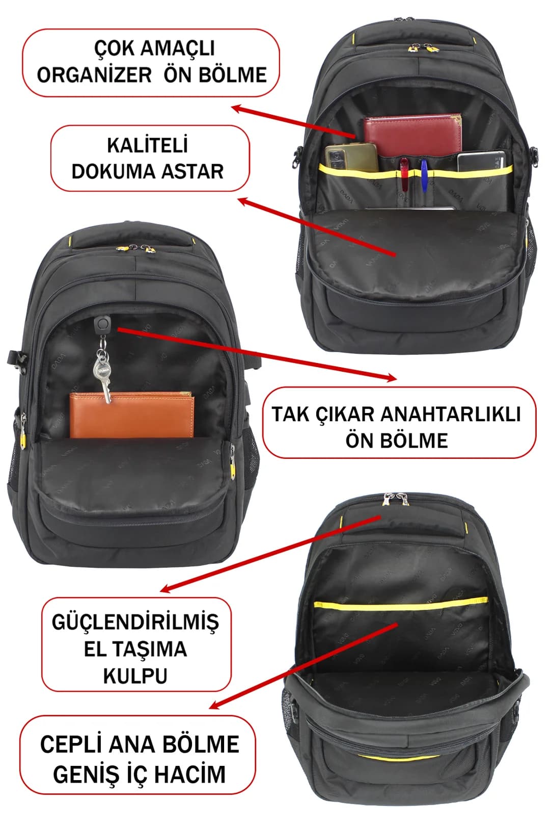 T-Life DD Dağcı Deprem Seyahat ve İş Çantası 60 Litre 15,6 /17 inç 5