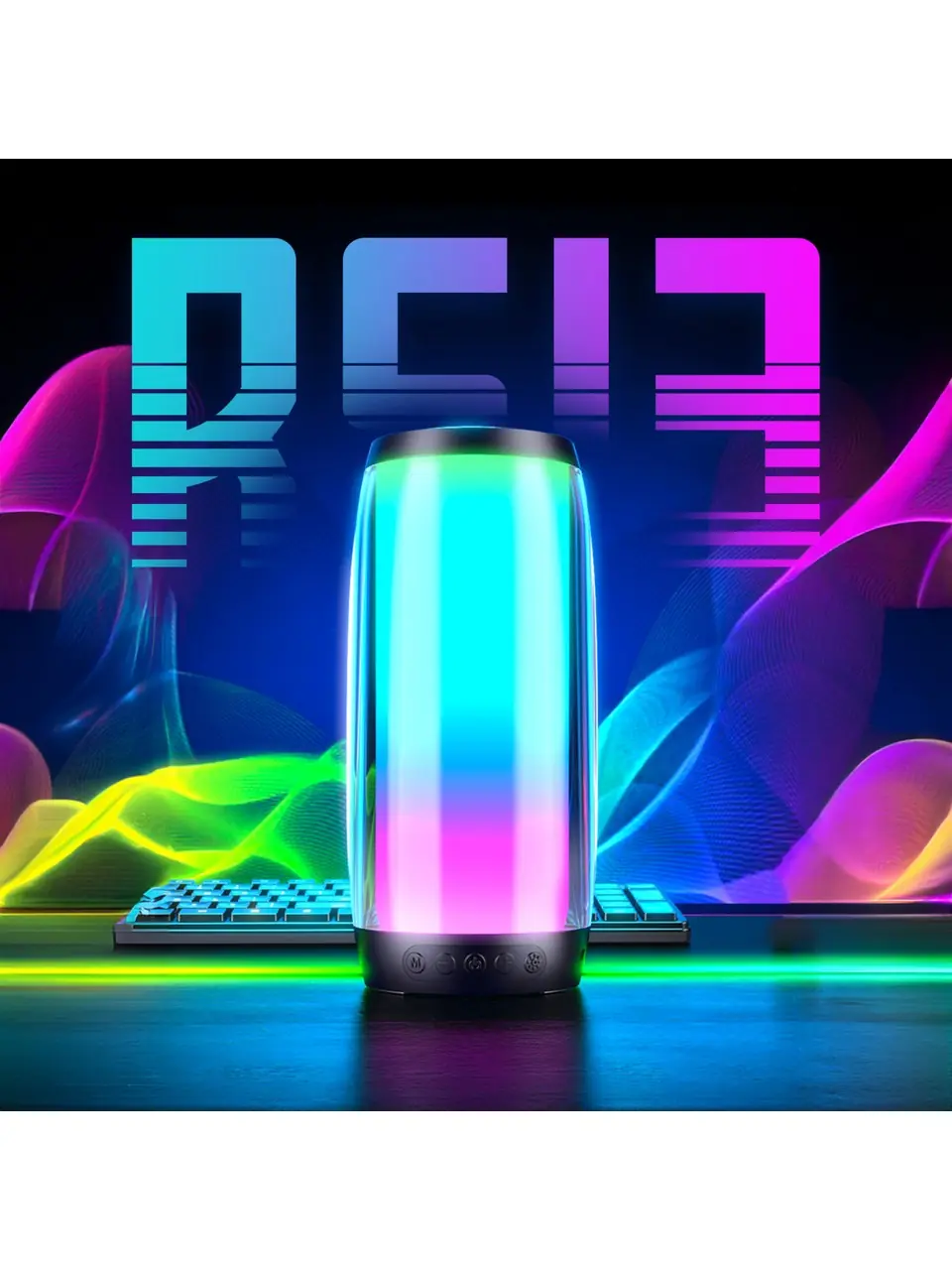 Lecoo RS13 Kablosuz 5W RGB Aydınlatmalı Bluetooth/USB/SD Kart Stereo Taşınabilir Hoparlör 6