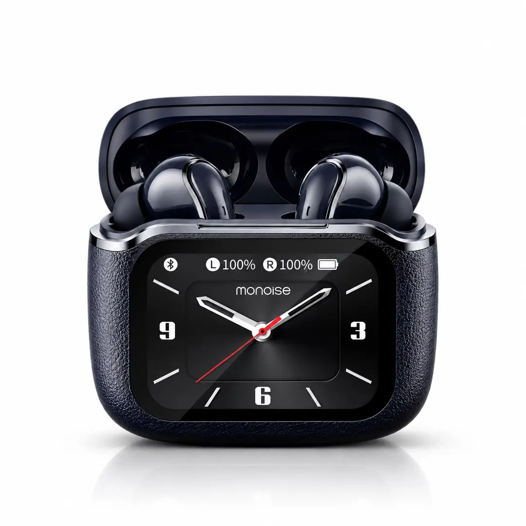 Monoise P-S6 2.0 Akıllı Ekranlı TWS Bluetooth Kulaklık – ANC, Dokunmatik Ekran, Müzik ve Arama Kontrolü 3