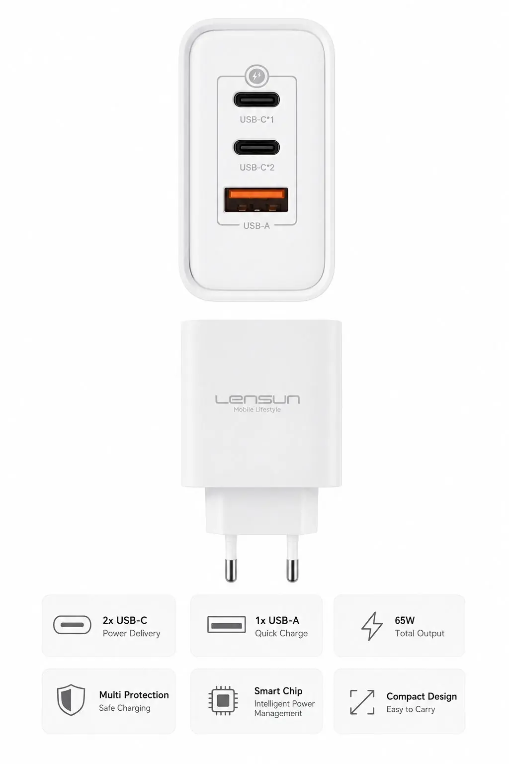 GAN 65W Şarj Adaptörü 2