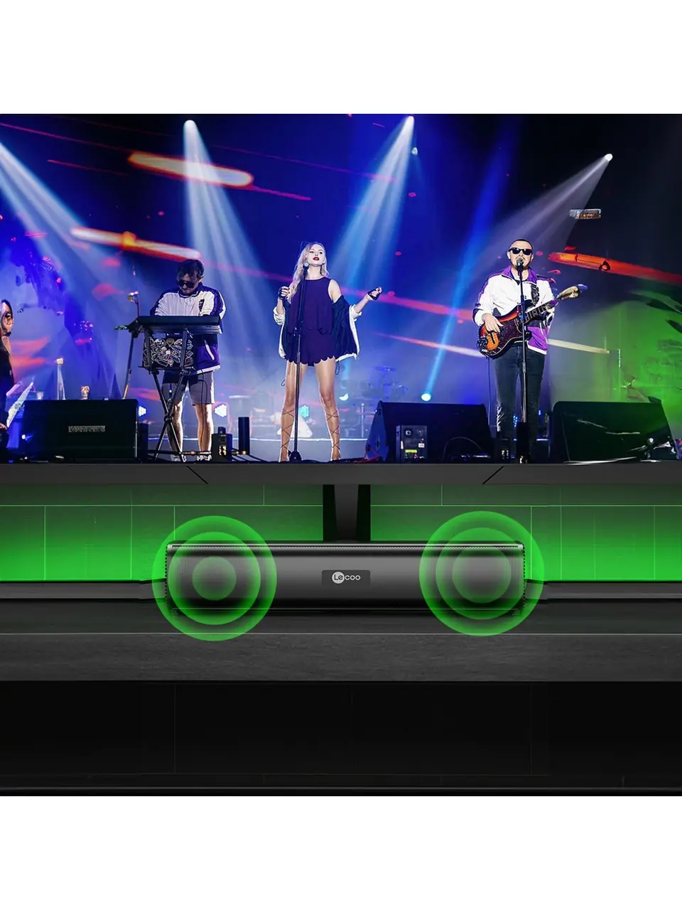 Lecoo DS107 Kablolu USB/AUX Stereo 6W Soundbar Taşınabilir Hoparlör 8