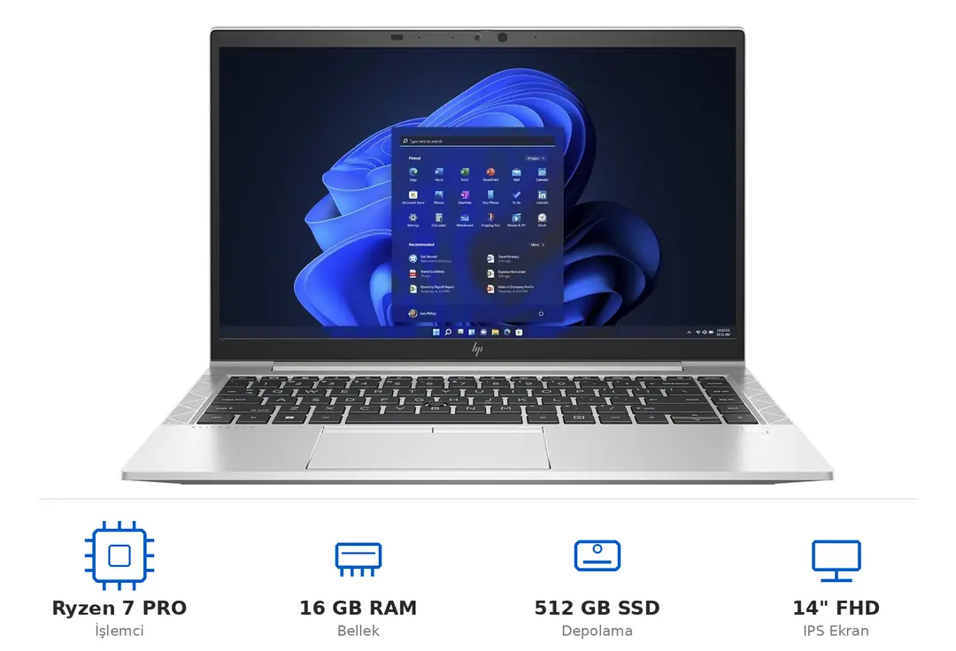 HP EliteBook 845 G8 Ryzen 7 PRO 5850U 16GB 512GB SSD 14" FHD Notebook