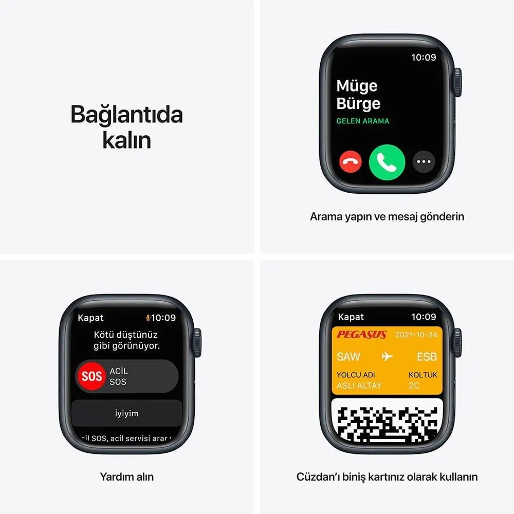 Watch Series 7 GPS 41mm + 4in1 Kablosuz Magsafe Şarj Standı 8