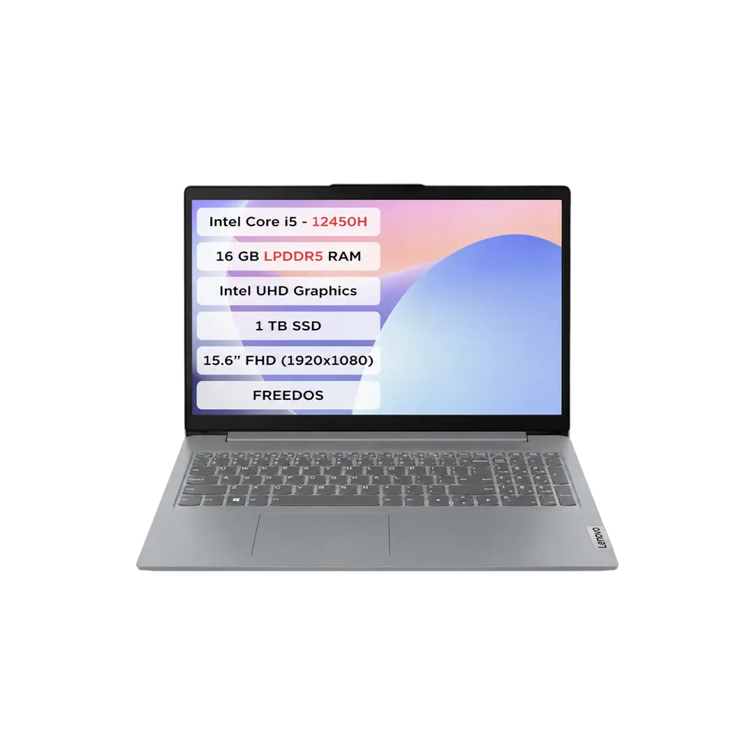 IdeaPad Slim 3 Intel Core i5-12450H 2.0GHz 15.6" FHD 16GB RAM 1TB SSD