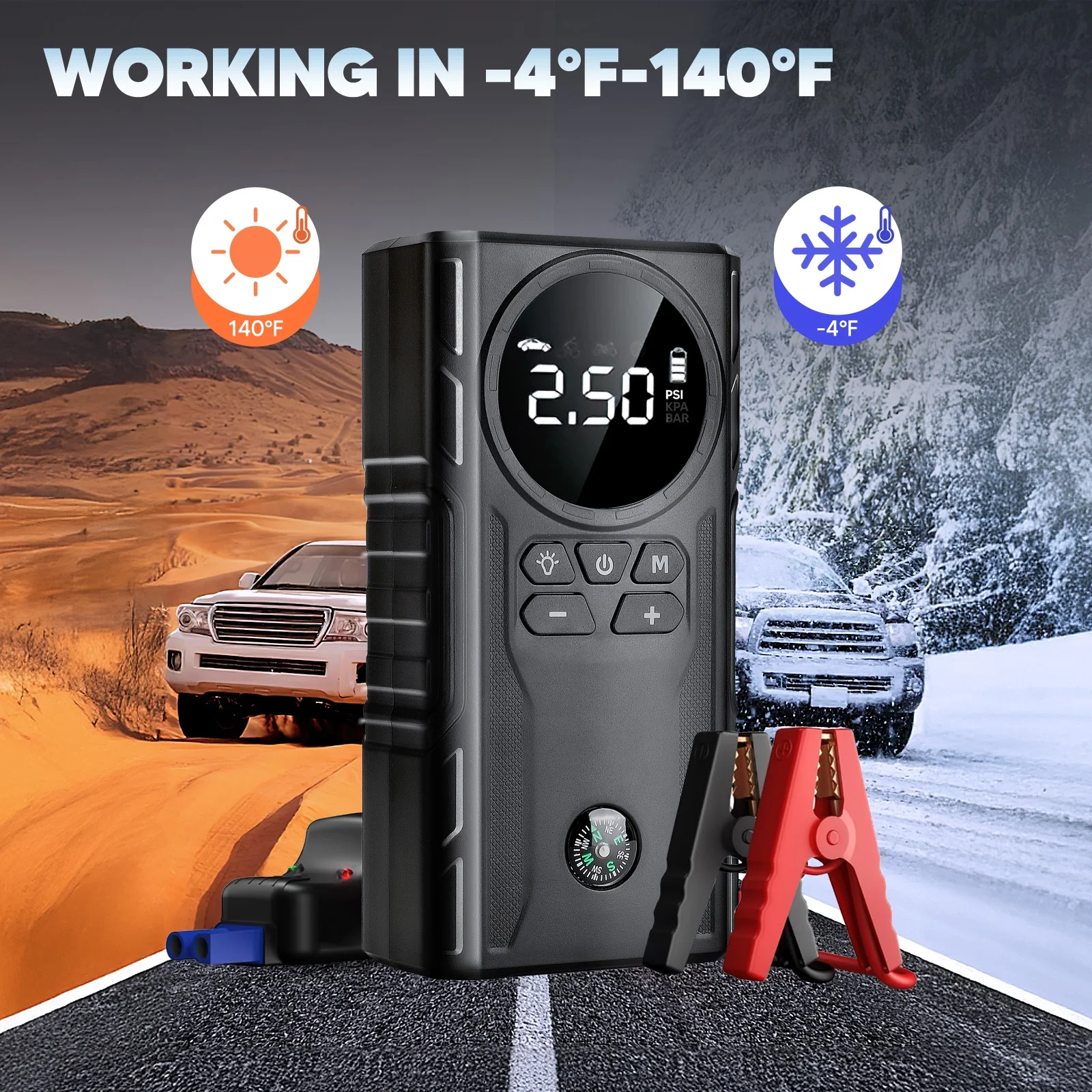 Castu CS61 Plus Max – Multi-Function Jump Starter | 12000mAh