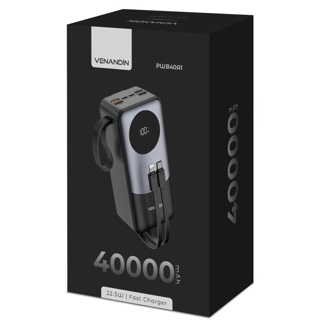 VENANDİN PWB40A1 22,5W 40,000MAH POWERBANK 5