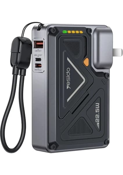 YESİDO YP89 Akım Korumalı ve Standlı 10.000 Mah 5in1 22.5W Pd ve