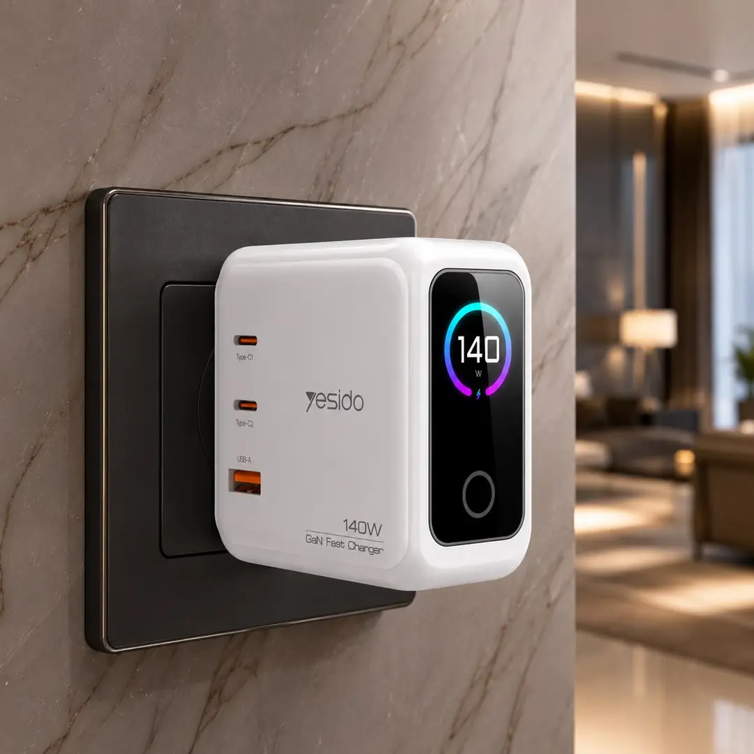 Yesido HyperCharge C-C 140W akıllı adaptör 3