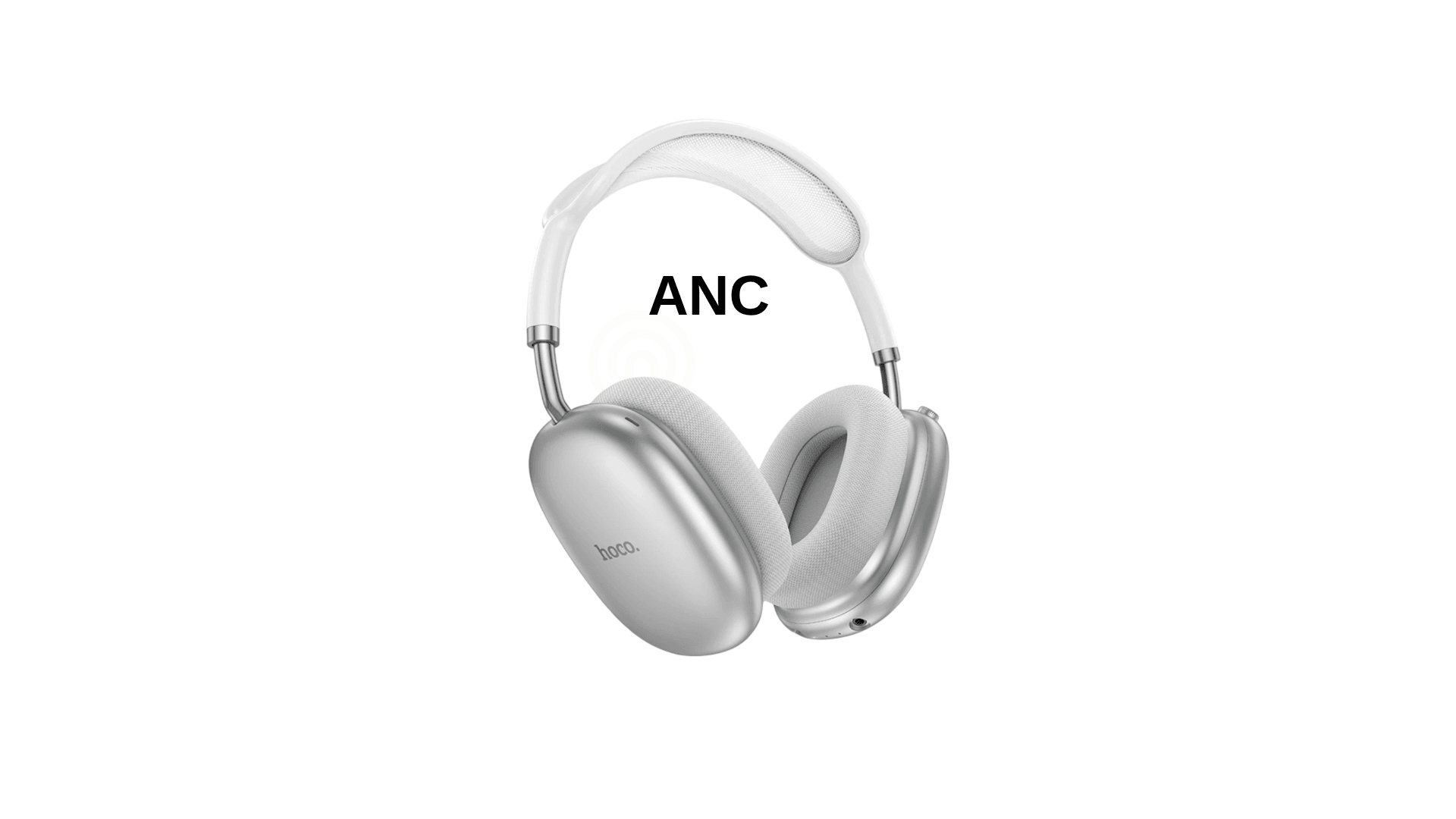 Hoco W55 Plus Aktif Gürültü Önleyici Özellikli Kablosuz Kulaklık - Beyaz
