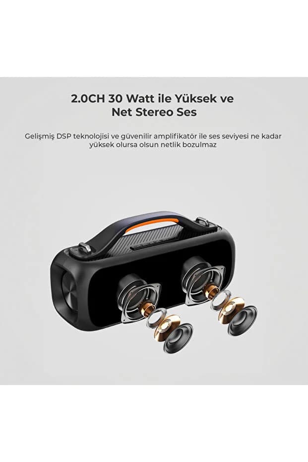 Lecoo Ds155 30w Kablosuz Bluetooth 5.0 Rgb Ipx5 Tws Boombox Taşınabilir Hoparlör 3