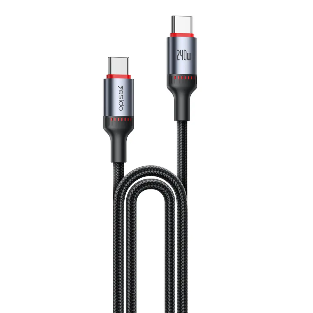 Yesido Dual Type-C/To Type-C 48V/5A Süper Hızlı Şarj ve Veri Kablo 3