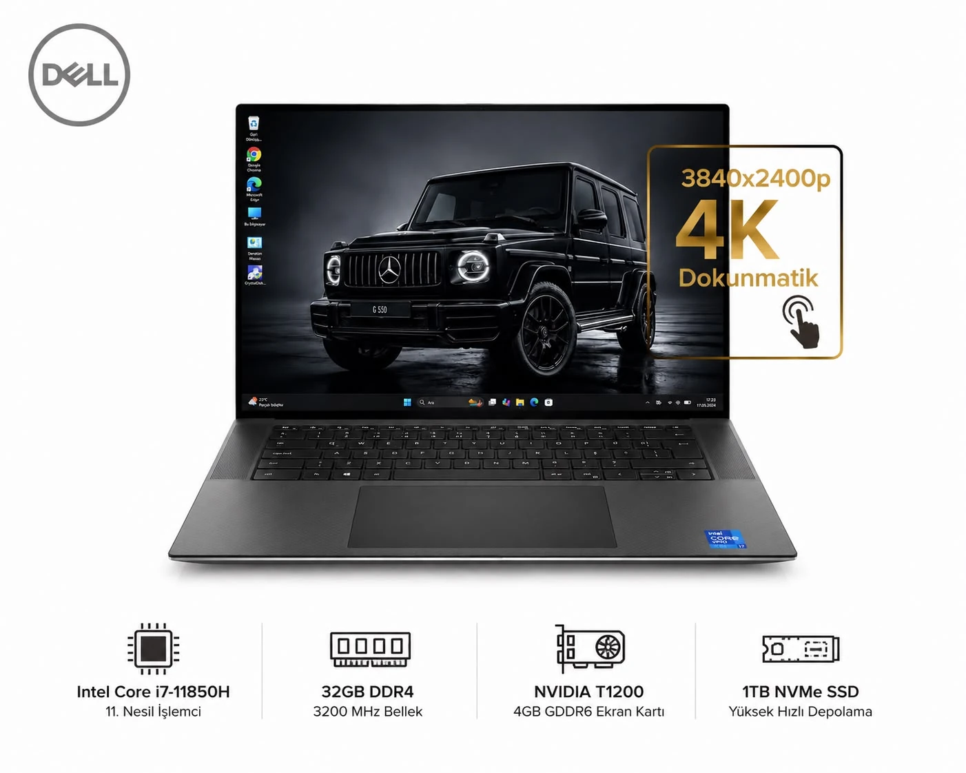 Dell Precision 5560 i7-11850H 32GB RAM 1TB SSD NVIDIA T1200 4GB 4K