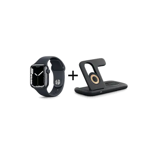 Watch Series 7 GPS 41mm + 4in1 Kablosuz Magsafe Şarj Standı