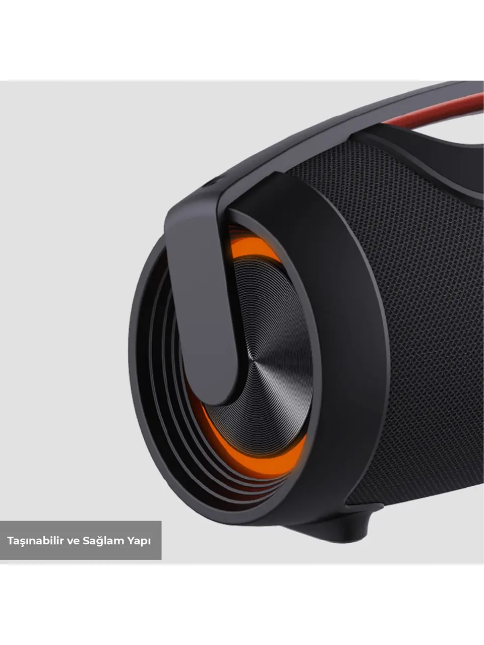 Lecoo DS151 80W Kablosuz Bluetooth 5.0 RGB Aydınlatmalı TWS Boombox Stereo Taşınabilir Hoparlör 3