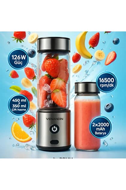 Venandin Fruly Taşınabilir Blender (126W) 3