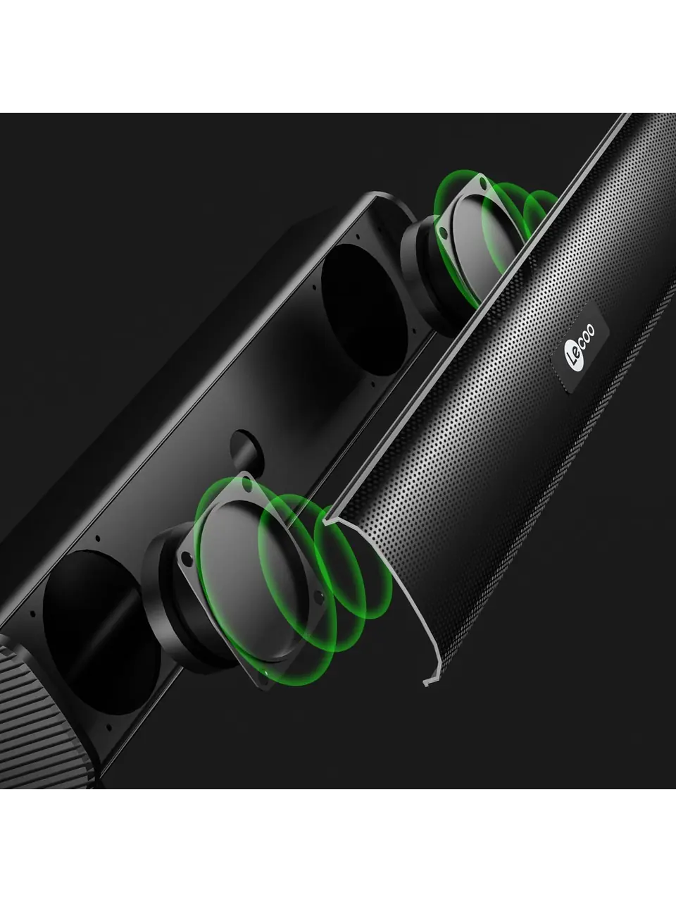 Lecoo DS107 Kablolu USB/AUX Stereo 6W Soundbar Taşınabilir Hoparlör 7