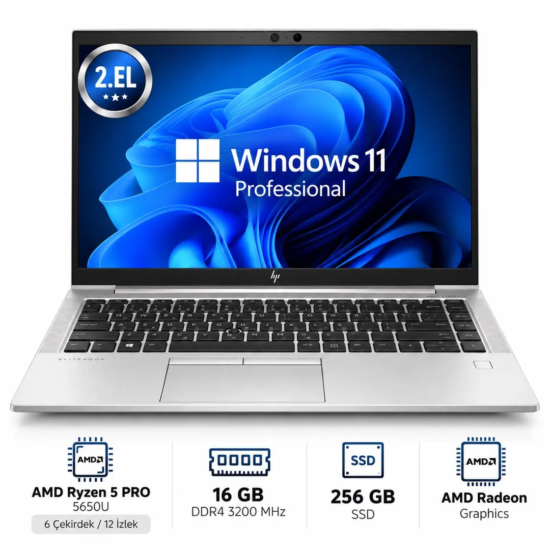 HP EliteBook 845 G8 Ryzen 5 PRO 5650U 16GB RAM 256GB SSD 14” FHD Windows 11 Pro Notebook 2