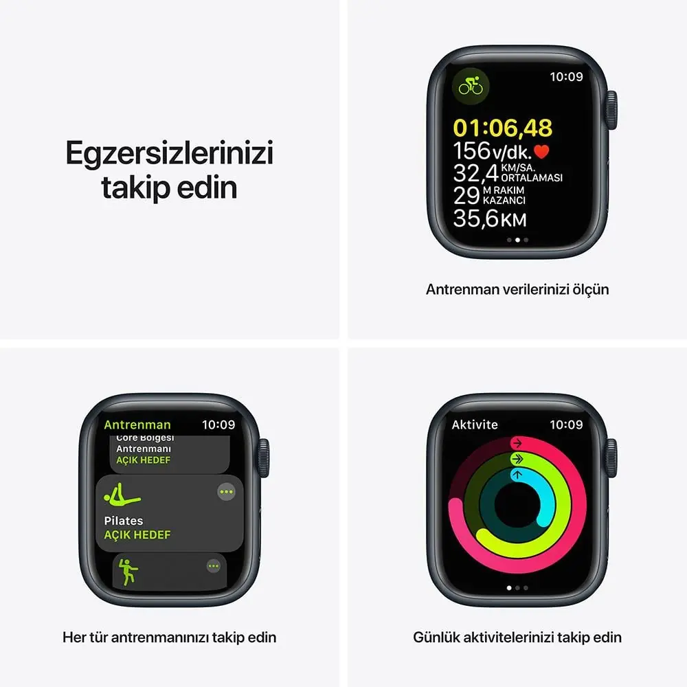 Watch Series 7 GPS 41mm + 4in1 Kablosuz Magsafe Şarj Standı 6