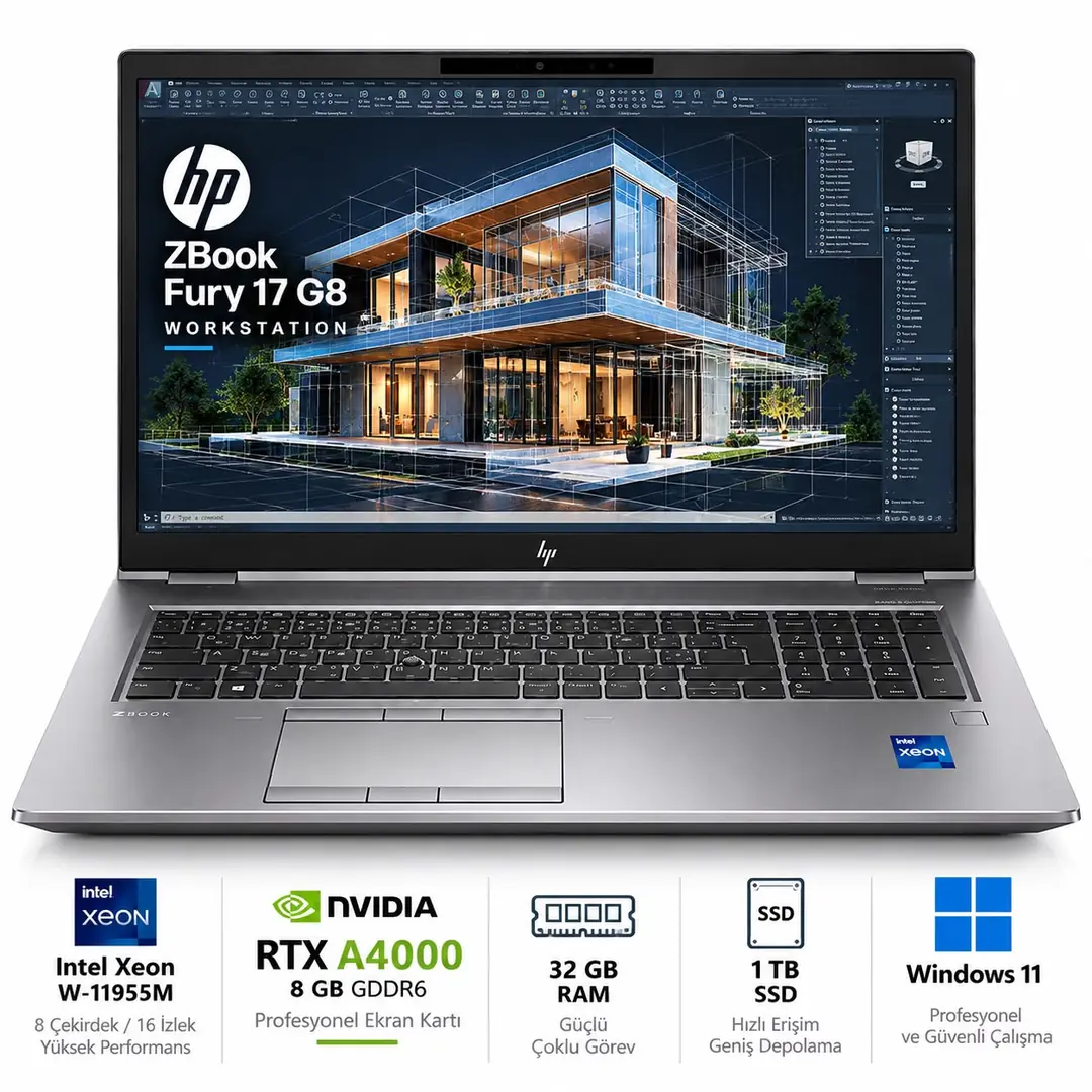 HP ZBook Fury 17 G8 Workstation Xeon W-11955M 32GB RAM 1TB SSD RTX A4000 8GB 17.3” Laptop 2