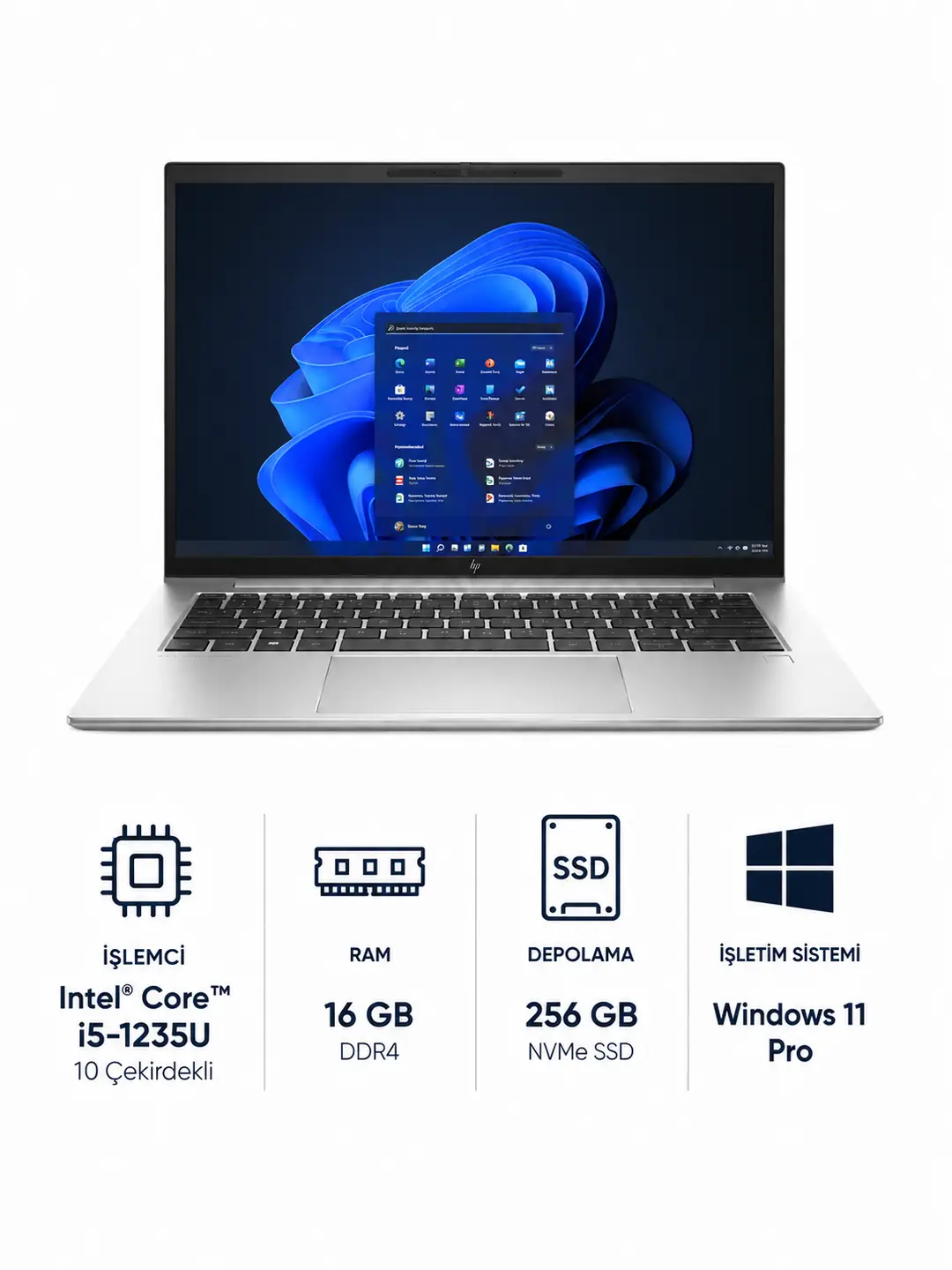 HP HP ProBook 450 G9 6S6W8EA i5-1235U 16 GB 256 GB SSD Iris Xe Graphics 15.6" Full HD Notebook 4