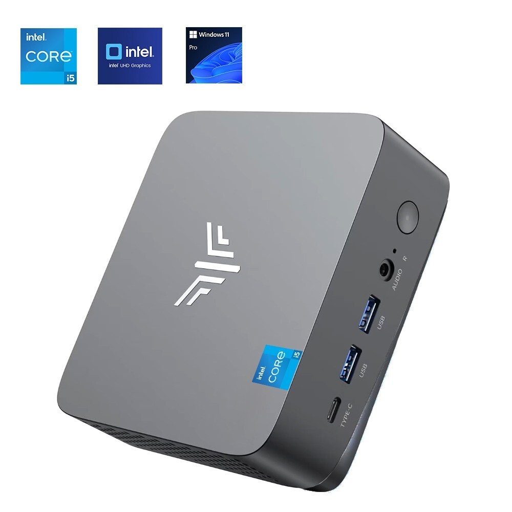 Nipogi AD16 Intel Core i5 12450 16GB DDR4 512GB NVMe SSD 4*USB3.0 Wifi6/BT 5.2 WIN11 PRO Mini PC