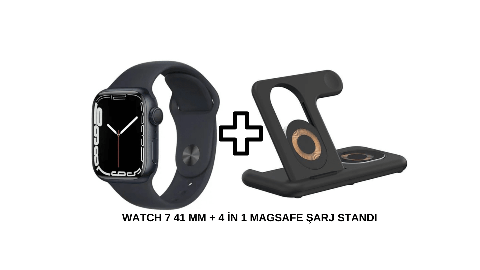 Watch Series 7 GPS 41mm + 4in1 Kablosuz Magsafe Şarj Standı