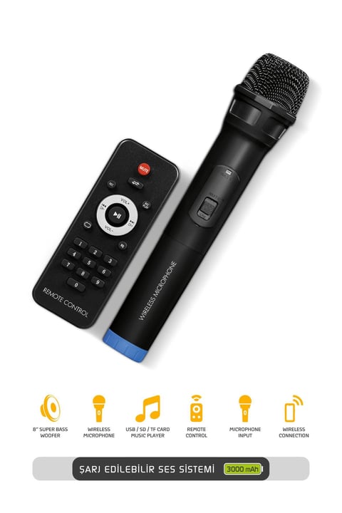 Powerway Mayestro MT50 – Şarjlı Taşınabilir Karaoke Hoparlör