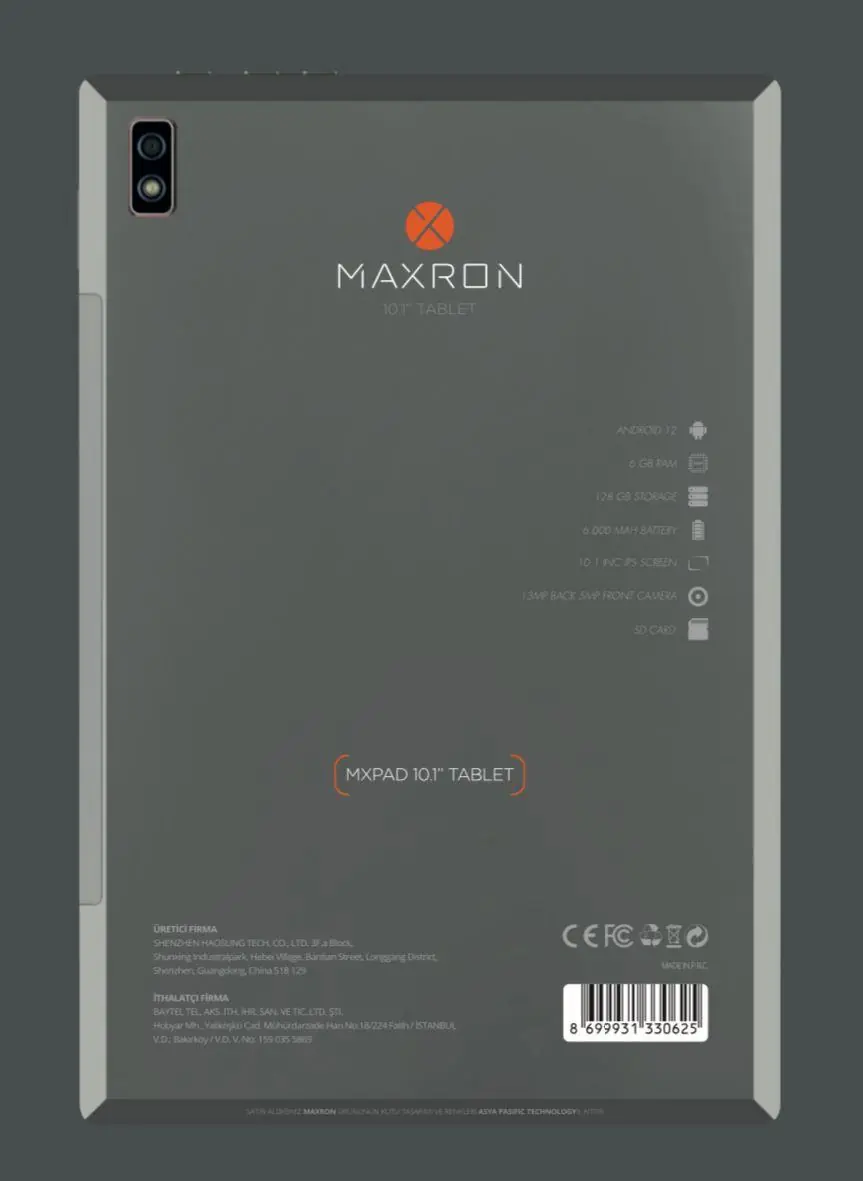 Maxron MXPAD 10.1'' Tablet 2