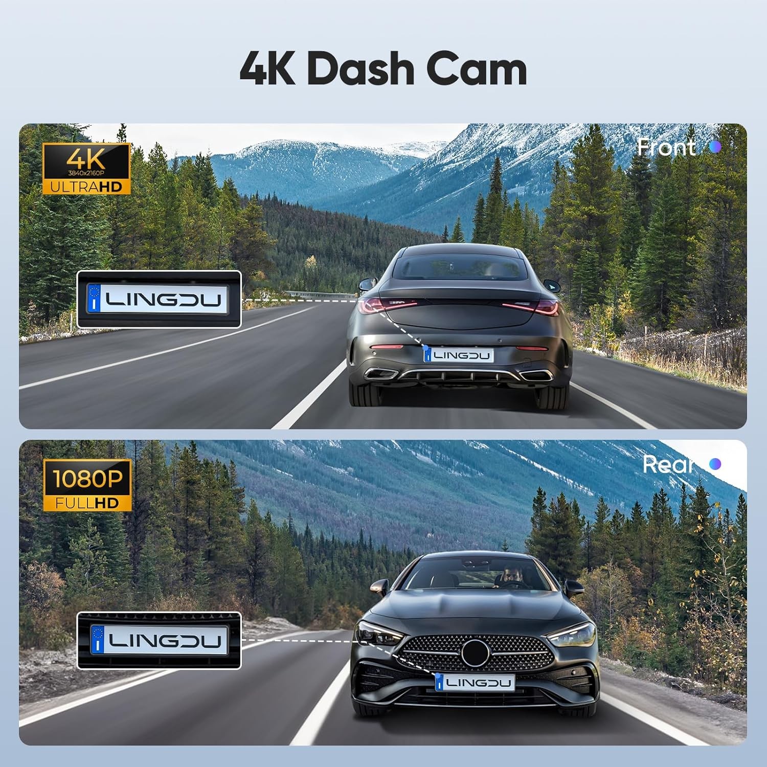 LINGDU D600 Çizgi Kamera 4K 2160P