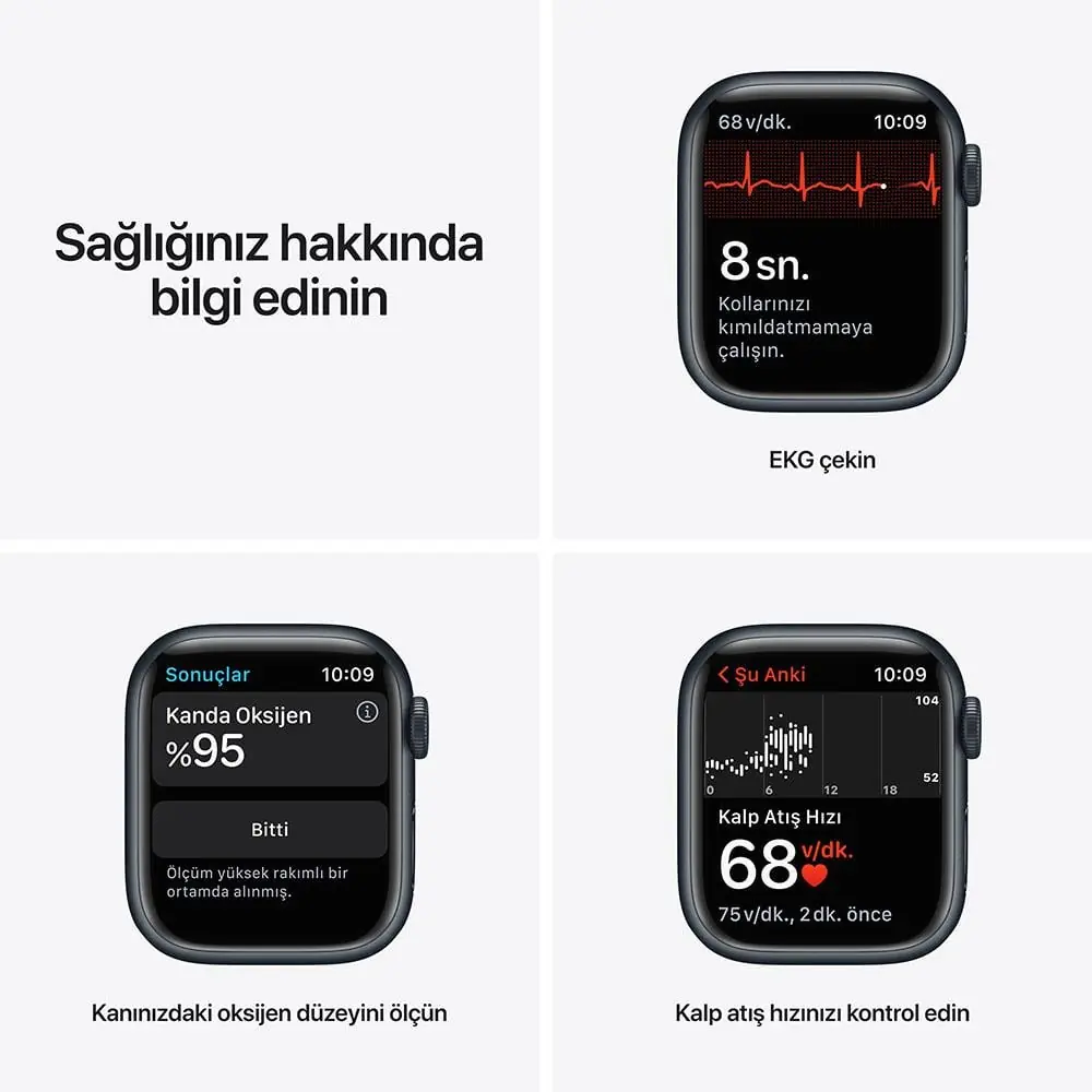 Watch Series 7 GPS 41mm + 4in1 Kablosuz Magsafe Şarj Standı 4