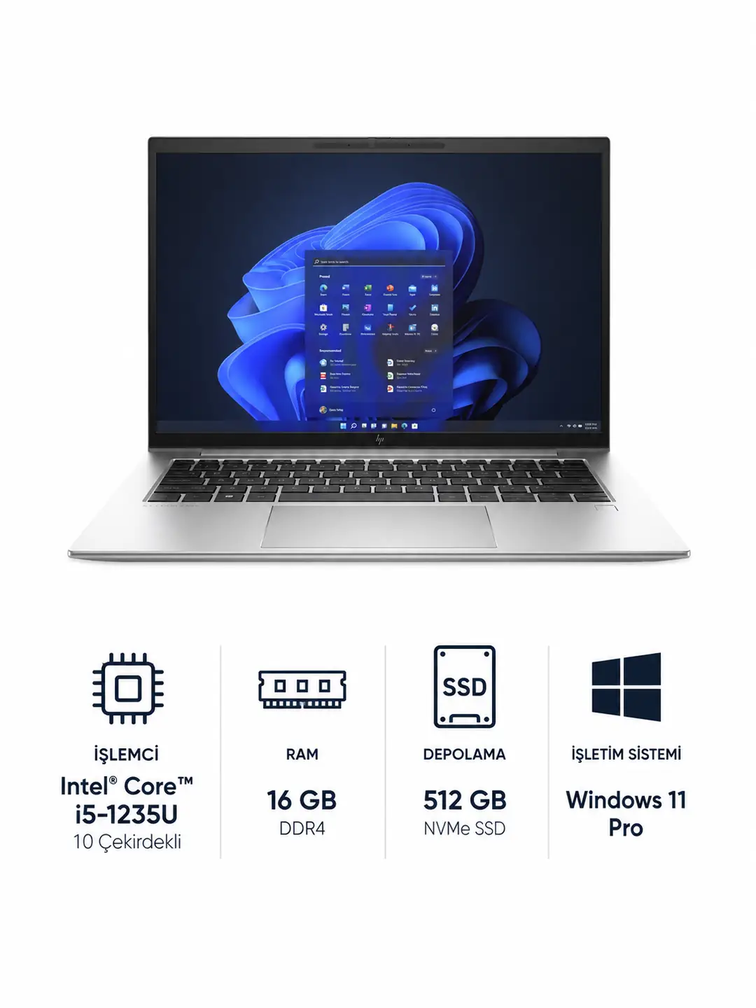HP HP ProBook 450 G9 6S6W8EA i5-1235U 16 GB 512 GB SSD Iris Xe Graphics 15.6" Full HD Notebook 2