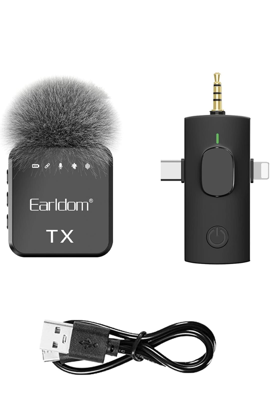 Earldom MC12 3in1 Kablosuz Dijital Yaka Mikrofonu 2